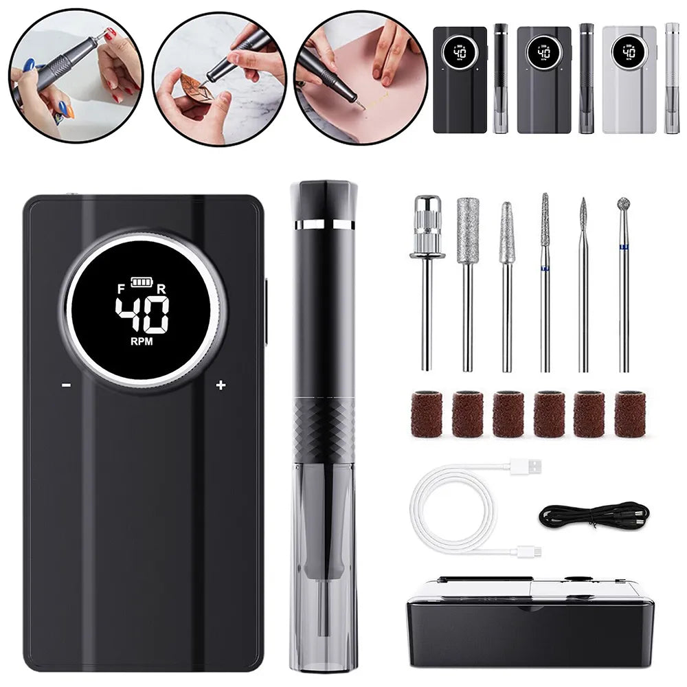 Rechargeable & Coreless  Nail Drill - 801