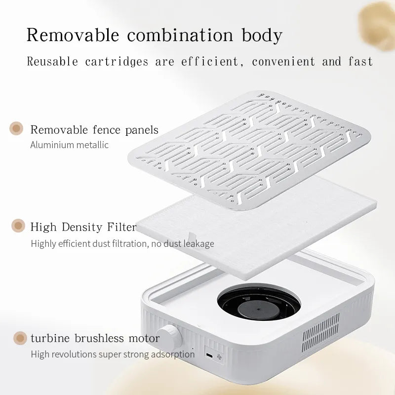 Rechargeable Nail Dust Collector - D10