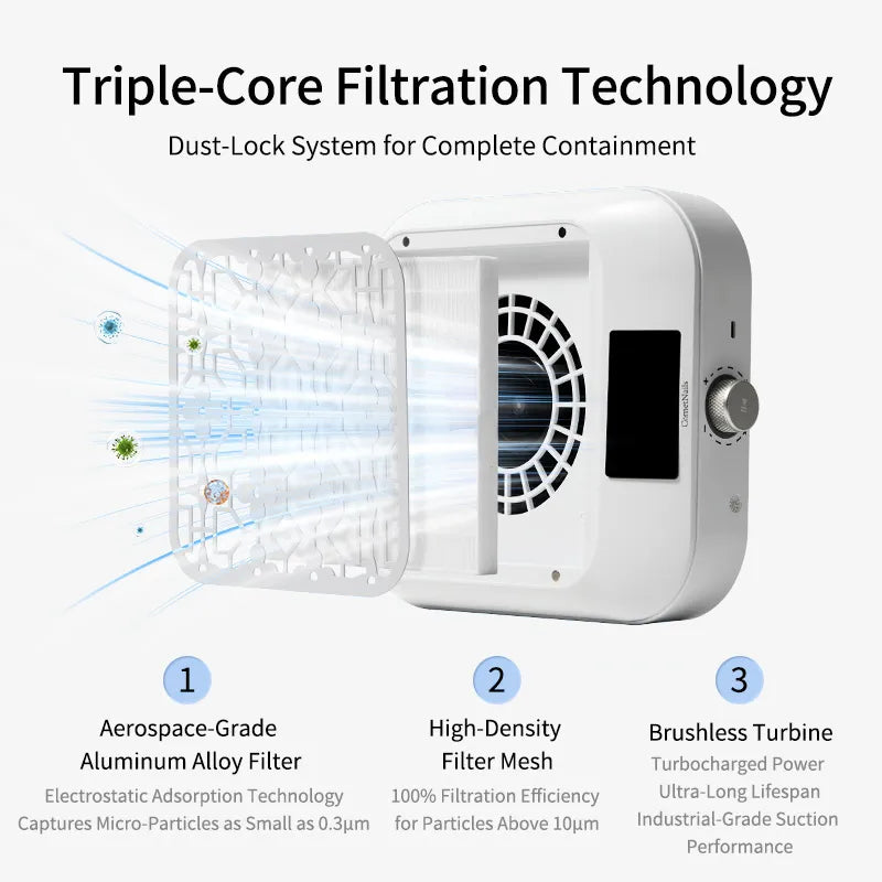 Rechargeable Nail Dust Collector - D20