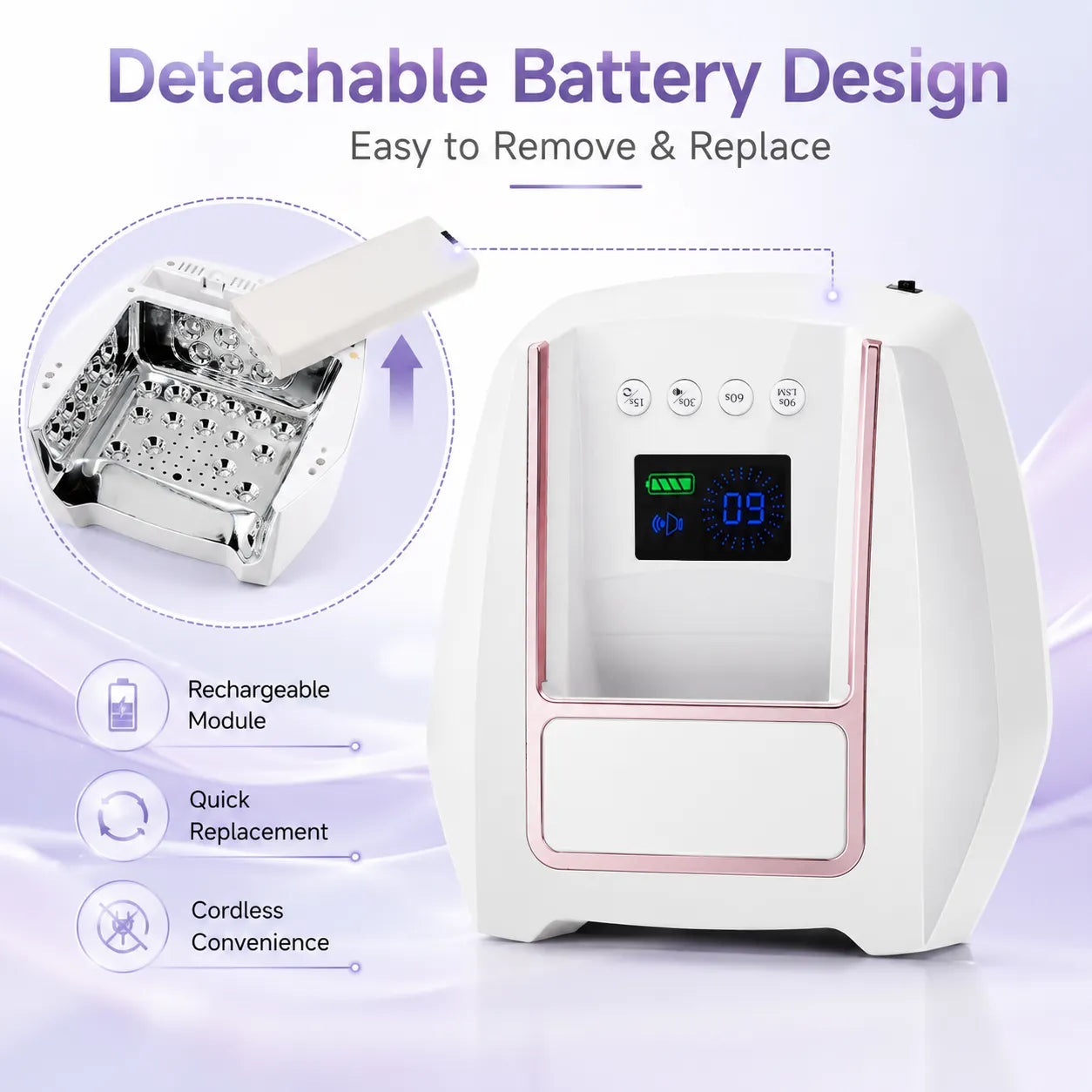 Lámpara UV/LED inalámbrica - A10