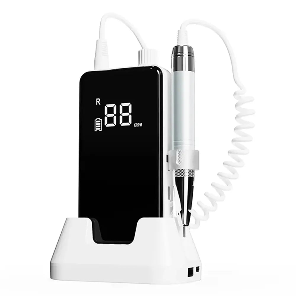 Wellstry 810 white cordless nail drill on a white background