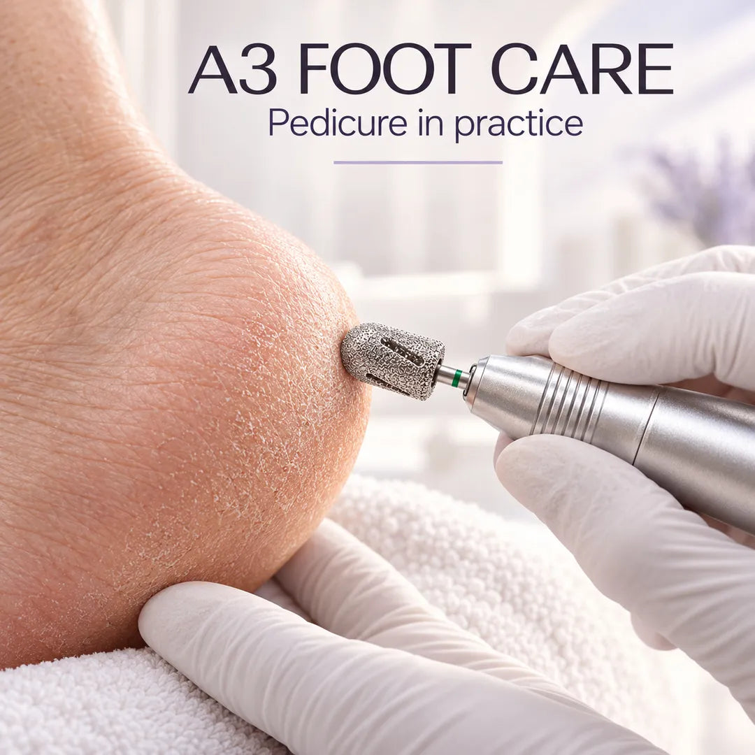 Wellstry A3 stainless steel pedicure bit for professional foot care application