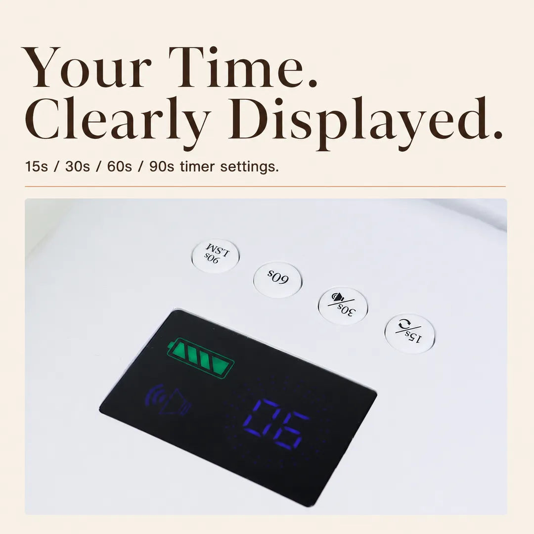 H42 nail lamp digital display with 15 30 60 and 90 second timer settings