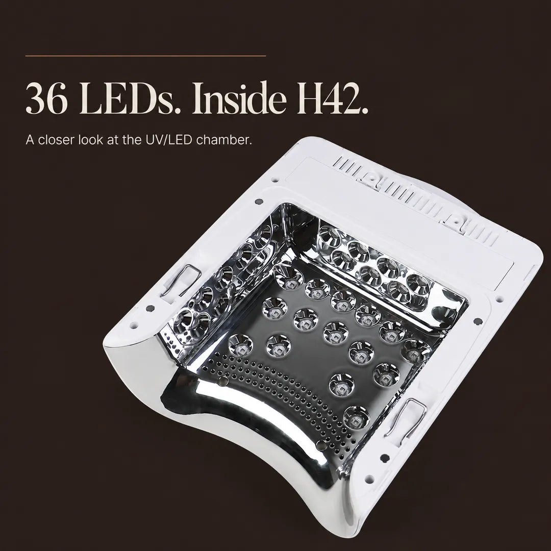 H42 nail lamp interior curing chamber with 36 UV LED beads
