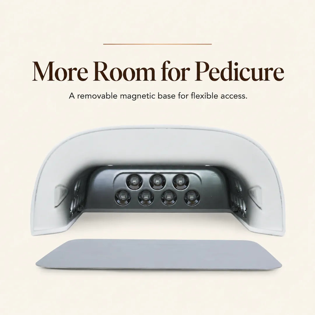 H42 UV LED nail lamp with removable magnetic base for pedicure access