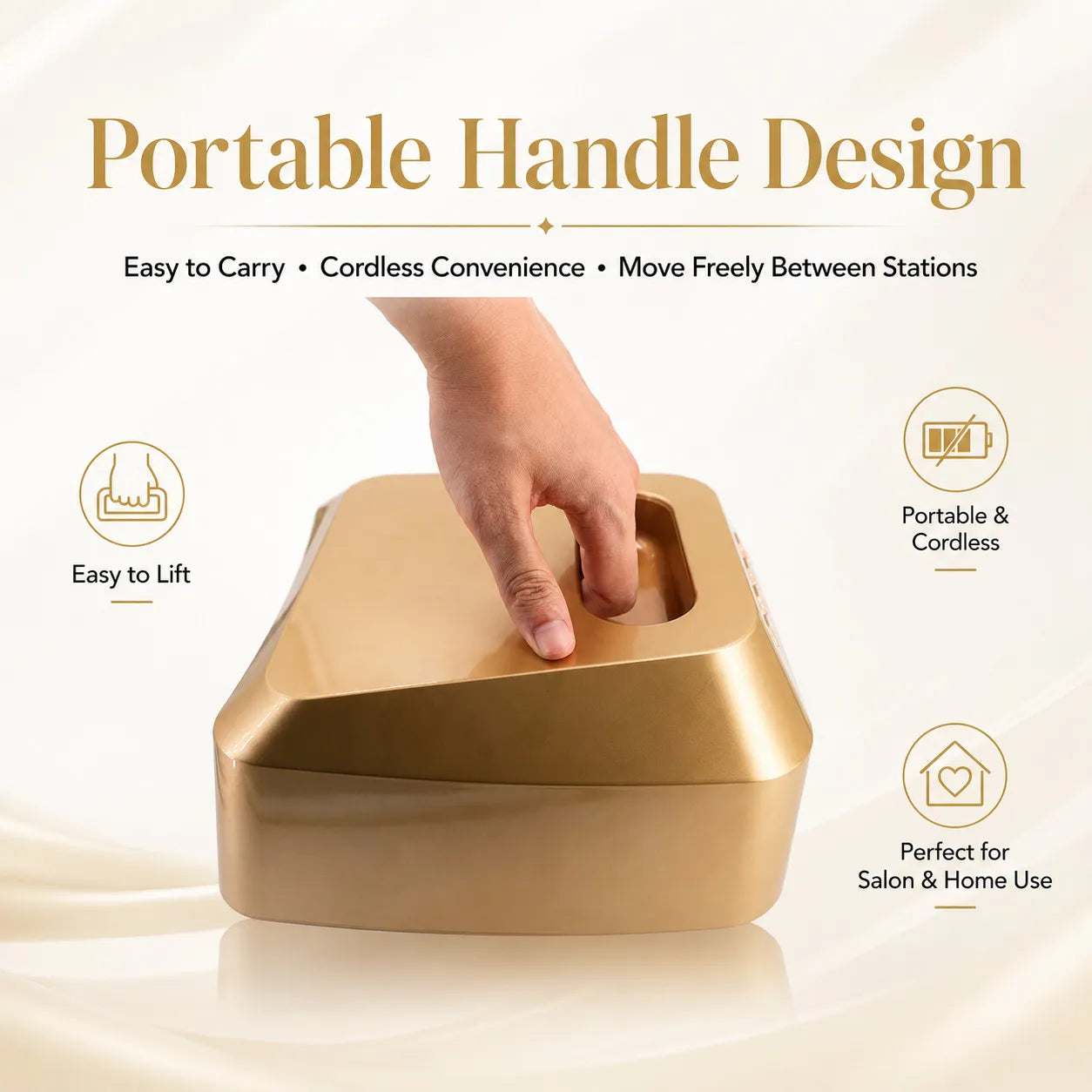 Wellstry max 1 portable handle cordless nail lamp