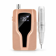 Wellstry P20 rose gold cordless nail drill on a white background