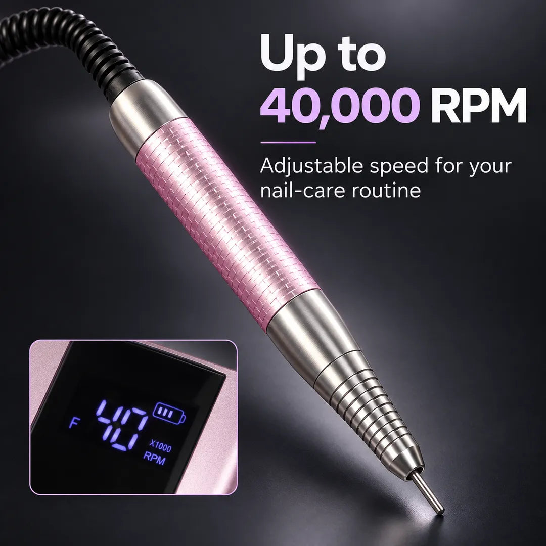 P80 nail drill handpiece with adjustable speed up to 40000 RPM