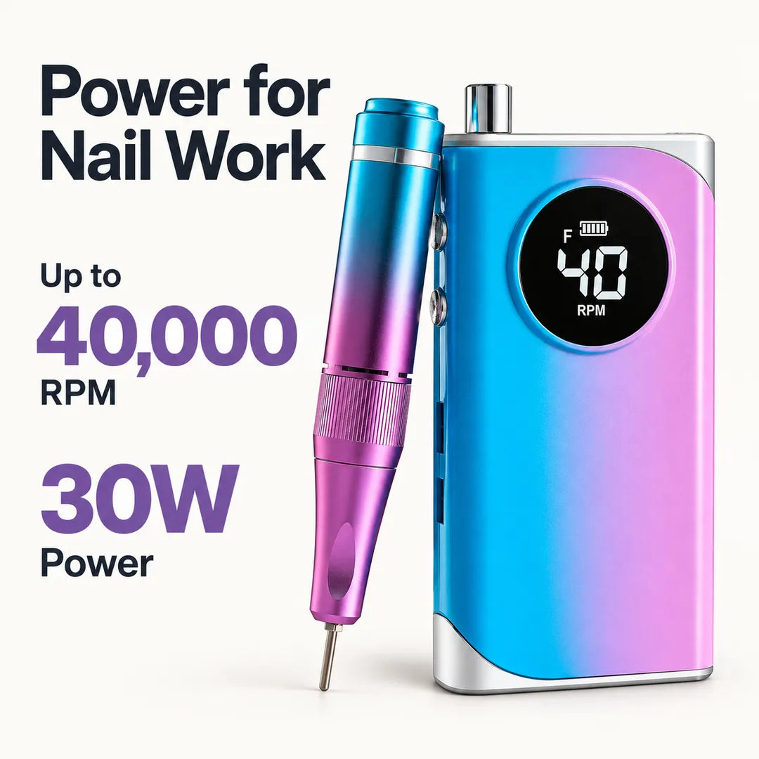 Wellstry UV-401 30W cordless nail drill with adjustable speed up to 40000 RPM