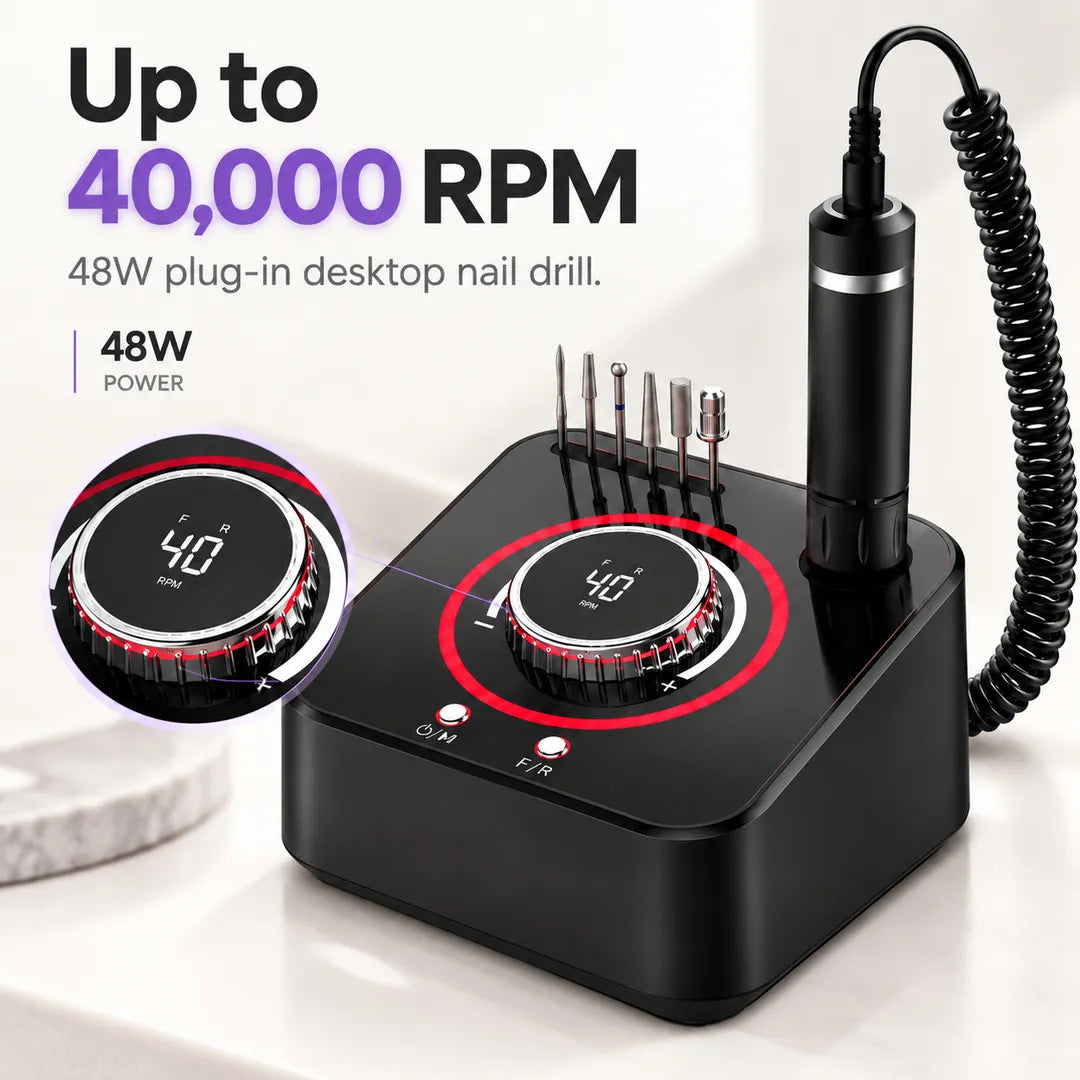 UV-601 48W plug-in nail drill with adjustable speed up to 40000 RPM