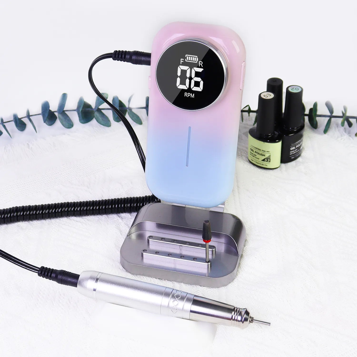 Wellstry UV-805 30W Cordless Coreless Nail Drill - 40,000 RPM - product detail view 2