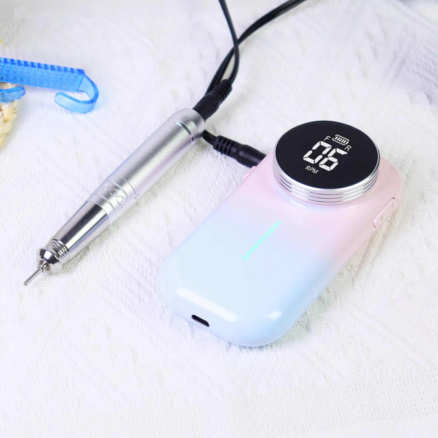 Wellstry UV-805 30W Cordless Coreless Nail Drill - 40,000 RPM - product detail view 10