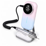 Wellstry UV-805 rainbow cordless coreless nail drill with magnetic stand on a white background