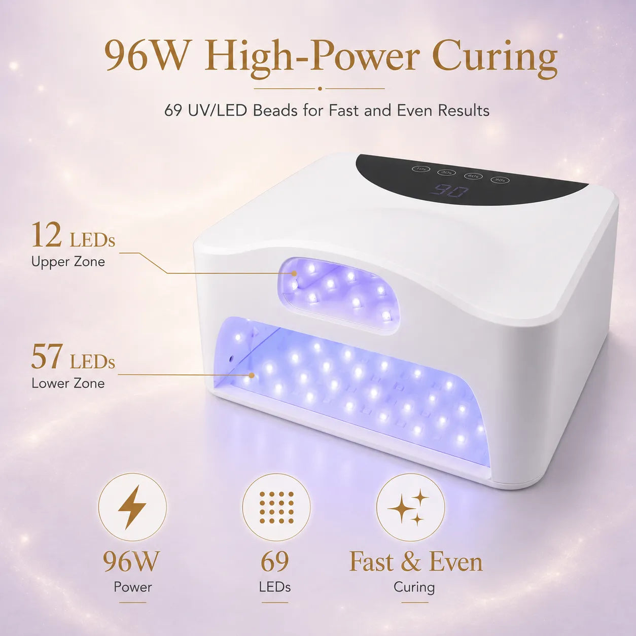 Wellstry v12 96w 69 led nail lamp