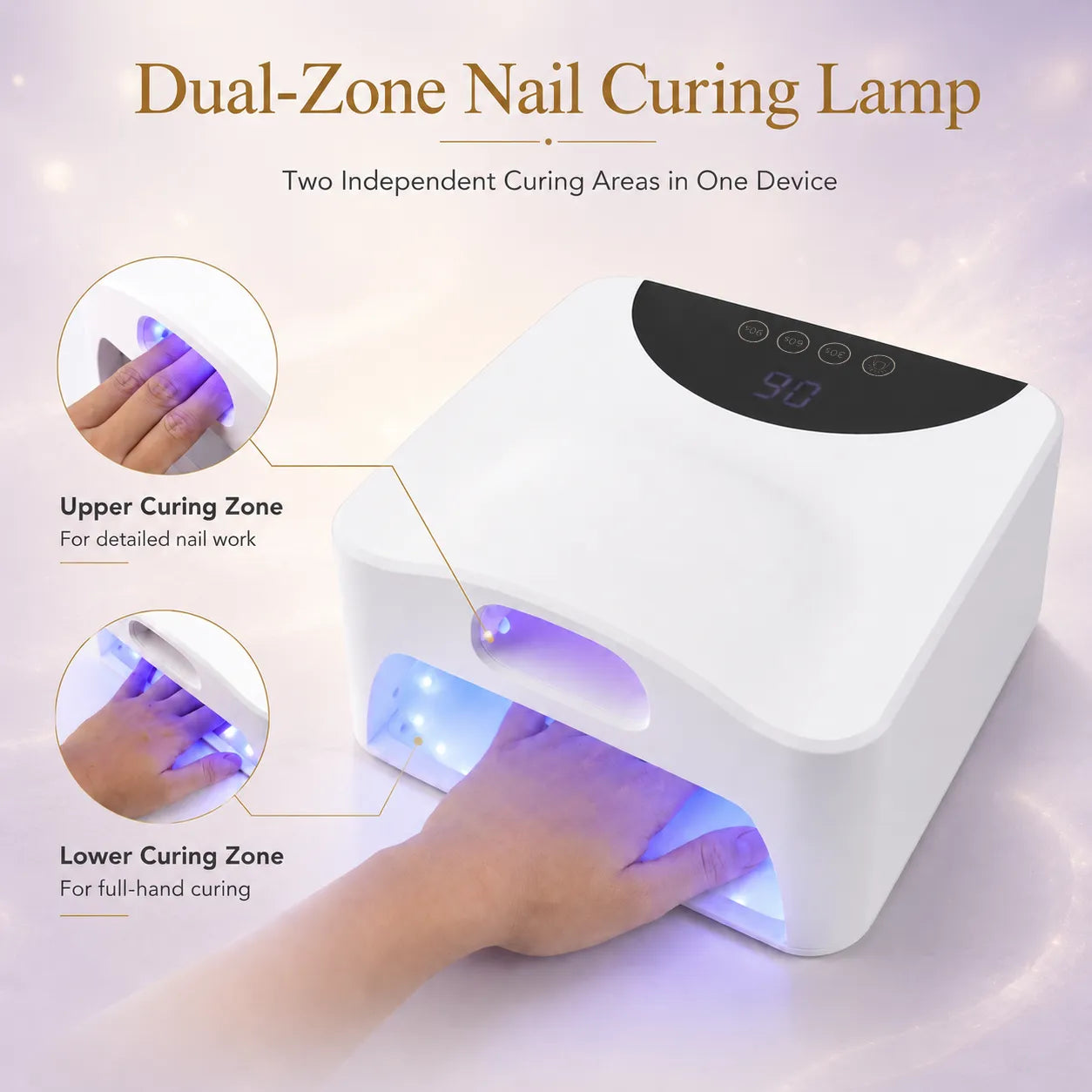 Wellstry v12 dual zone nail curing lamp