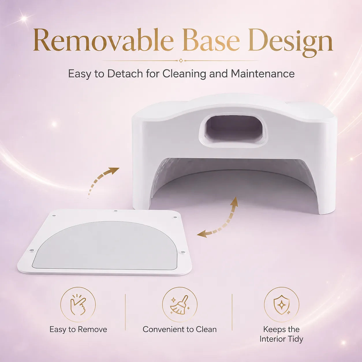 Wellstry v12 removable base uv led nail lamp