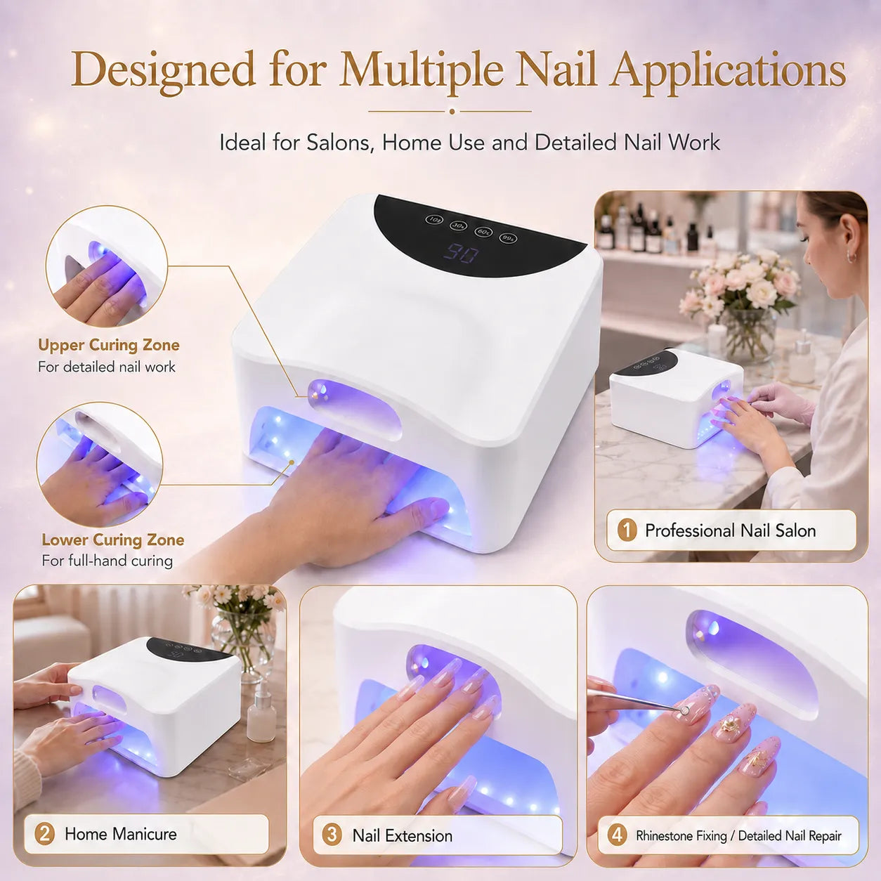 Wellstry v12 salon home nail curing applications