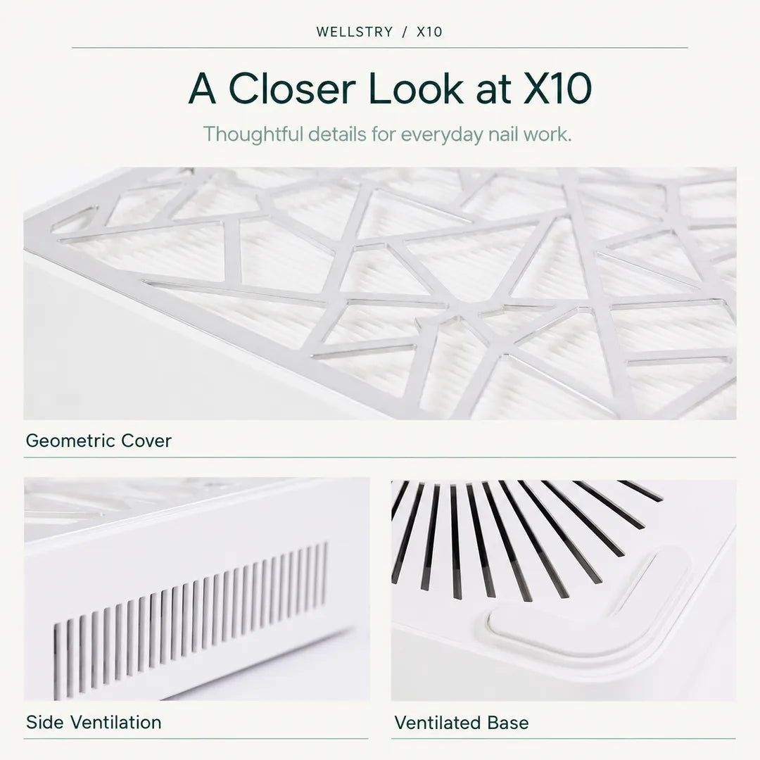 X10 geometric cover side ventilation and ventilated base details