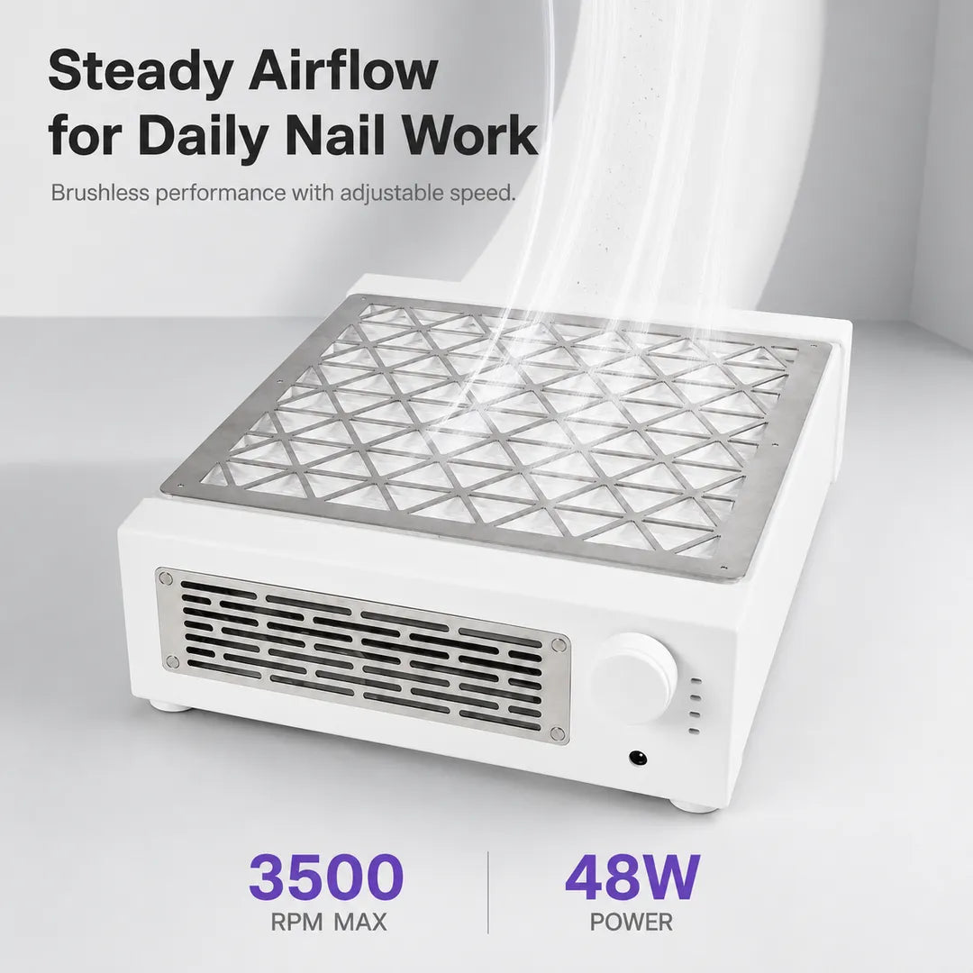 X40 48W brushless nail dust collector with speed up to 3500 RPM